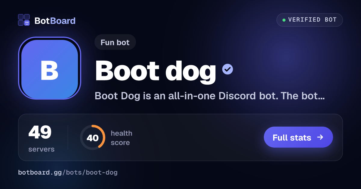 Share card for Boot dog