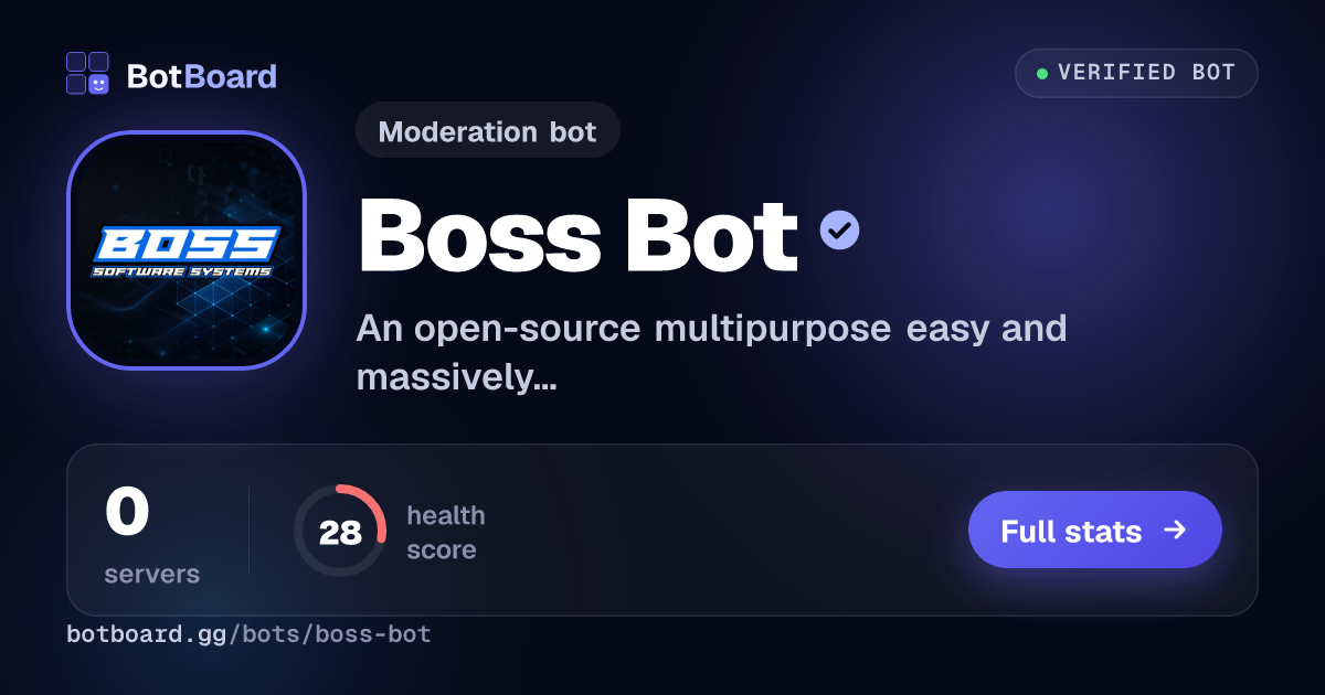 Share card for Boss Bot