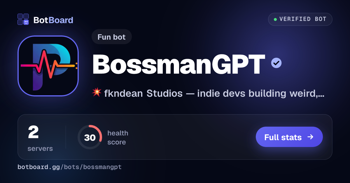 Share card for BossmanGPT
