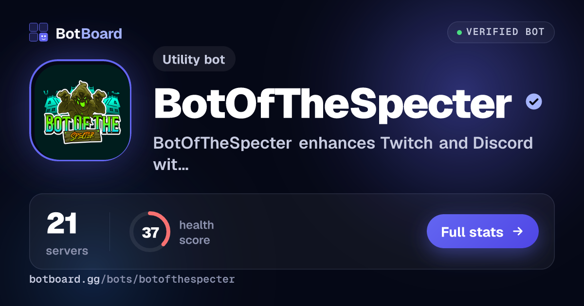 Share card for BotOfTheSpecter