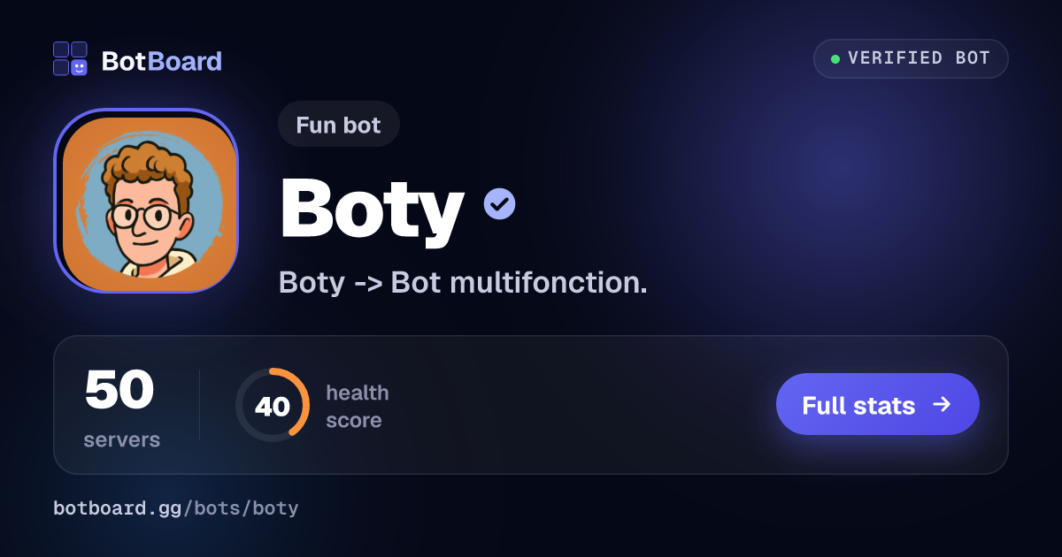 Share card for Boty