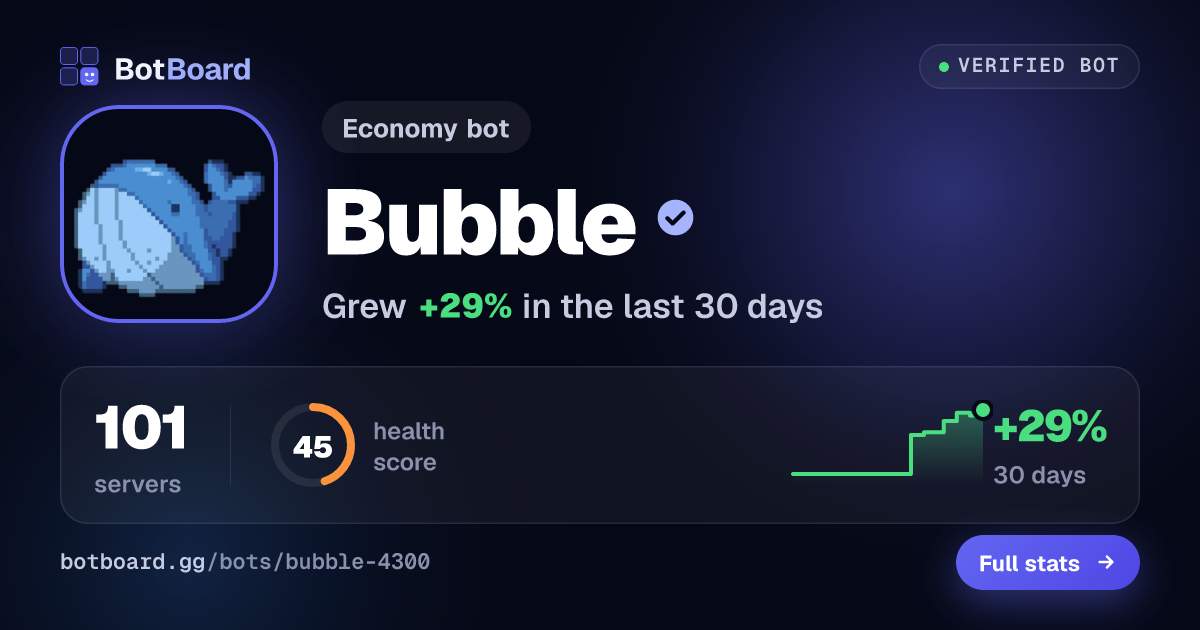 Share card for Bubble🌊
