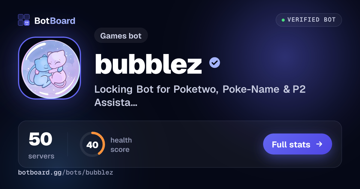 Share card for bubblez