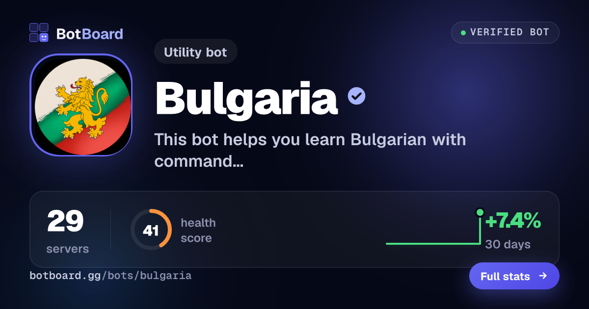 Share card for Bulgaria