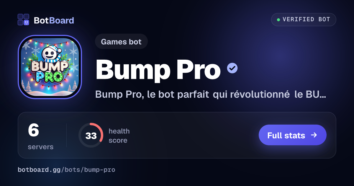 Share card for Bump Pro