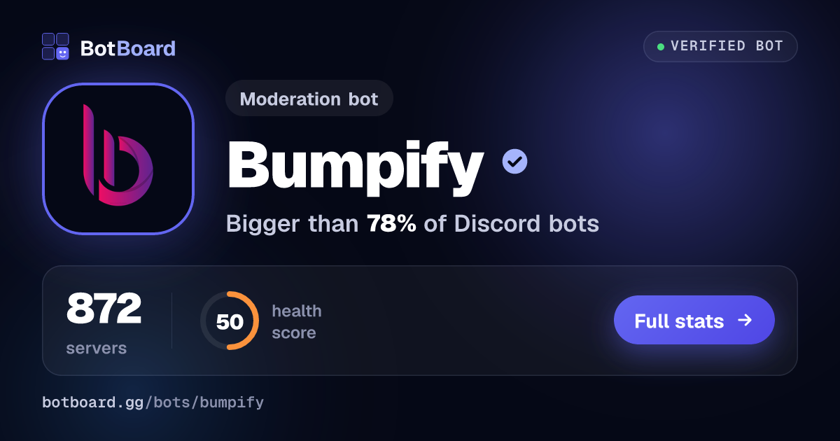 Share card for Bumpify