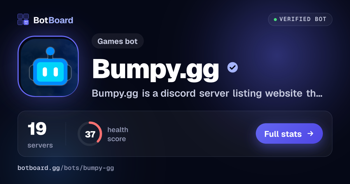 Share card for Bumpy.gg