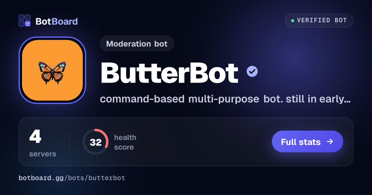 Share card for ButterBot