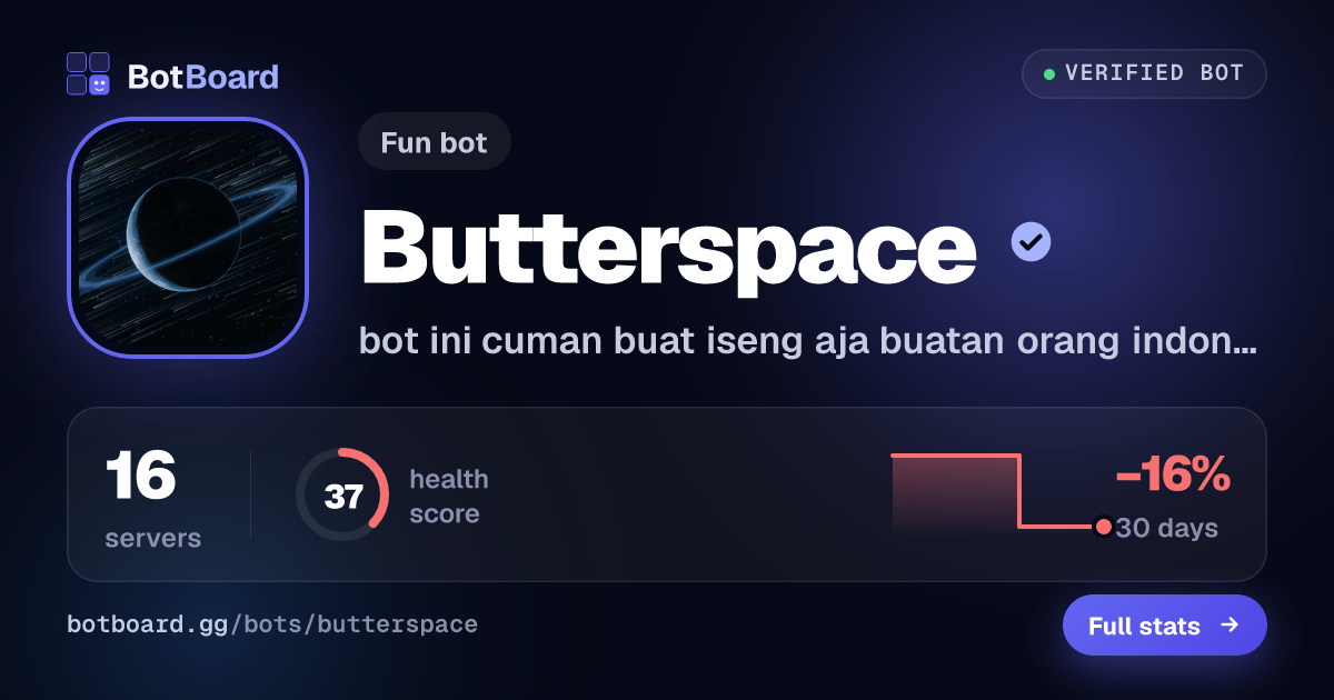 Share card for Butterspace