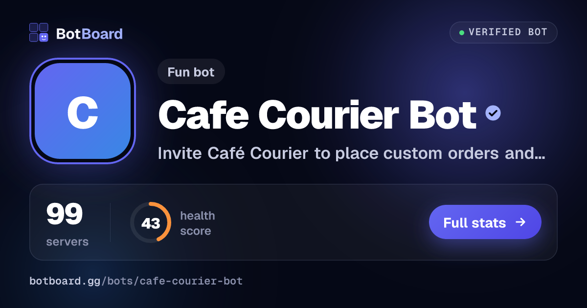 Share card for Cafe Courier Bot