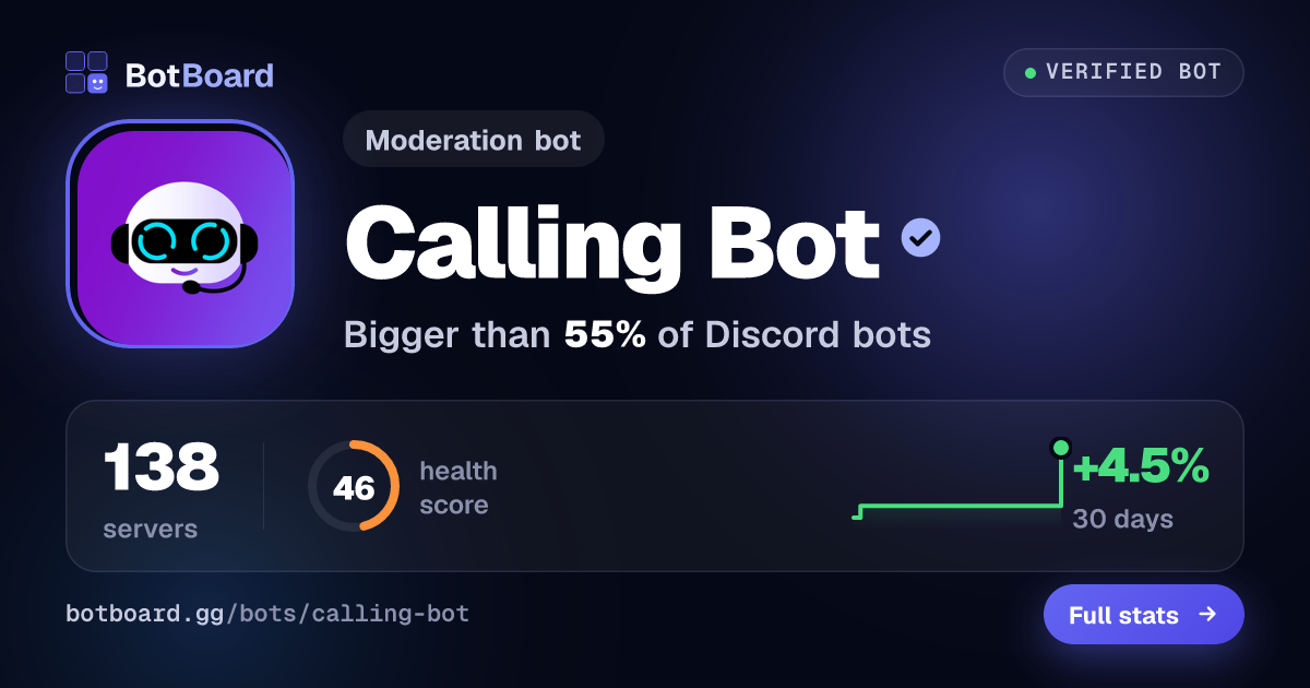 Share card for Calling Bot