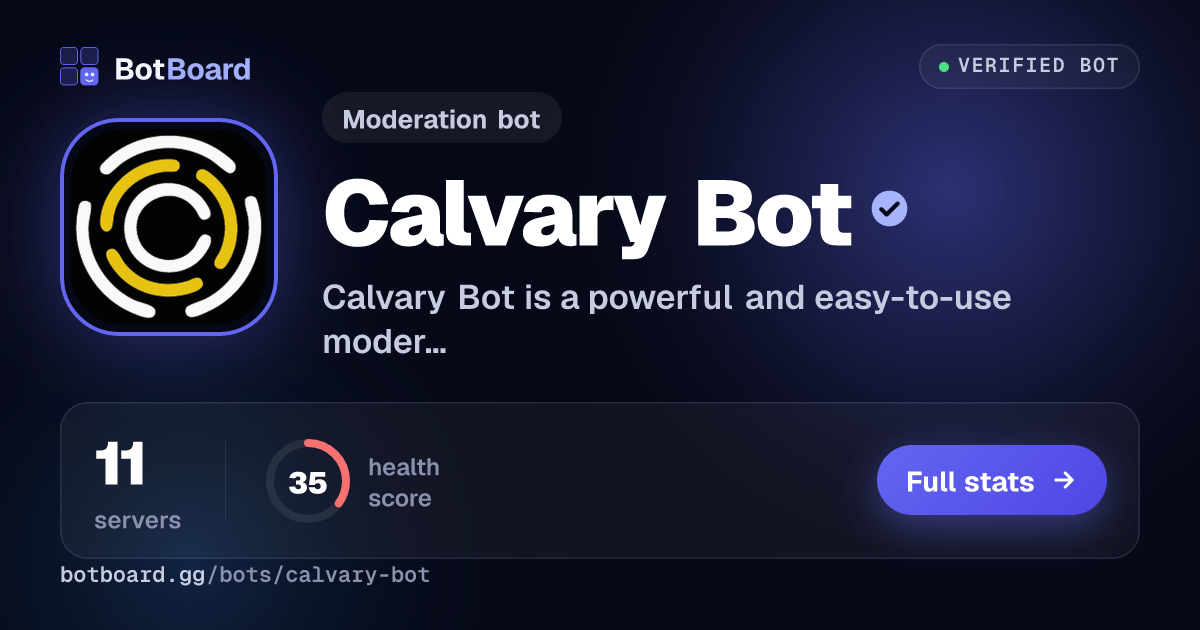 Share card for Calvary Bot