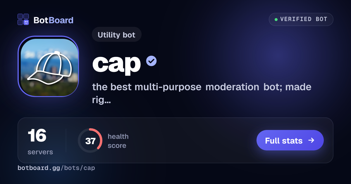 Share card for cap