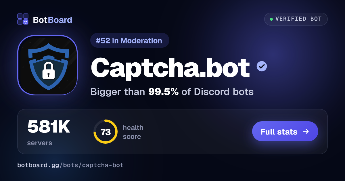 Share card for Captcha.bot