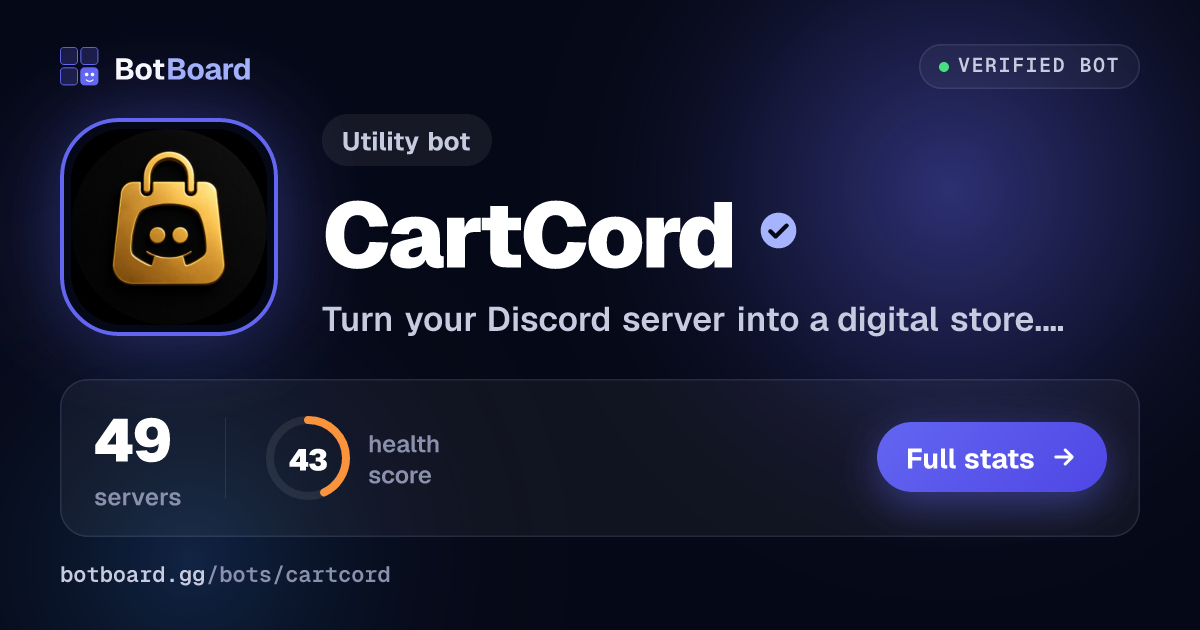 Share card for CartCord
