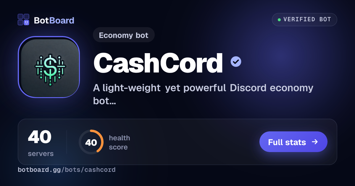 Share card for CashCord