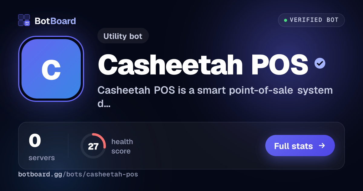 Share card for Casheetah POS