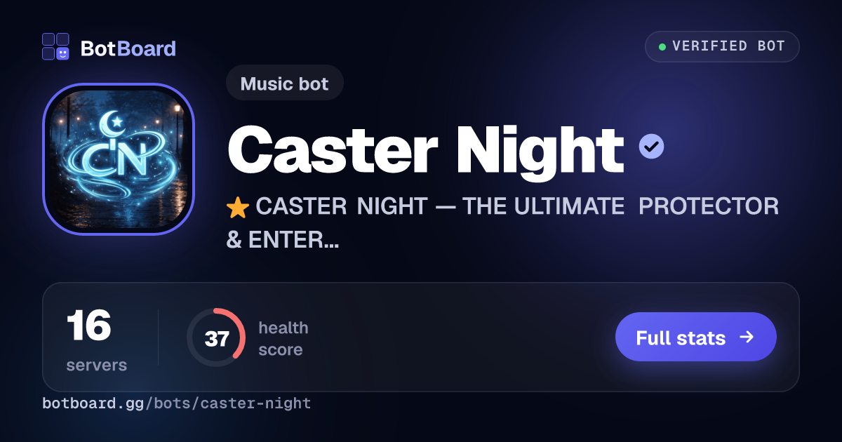 Share card for Caster Night™
