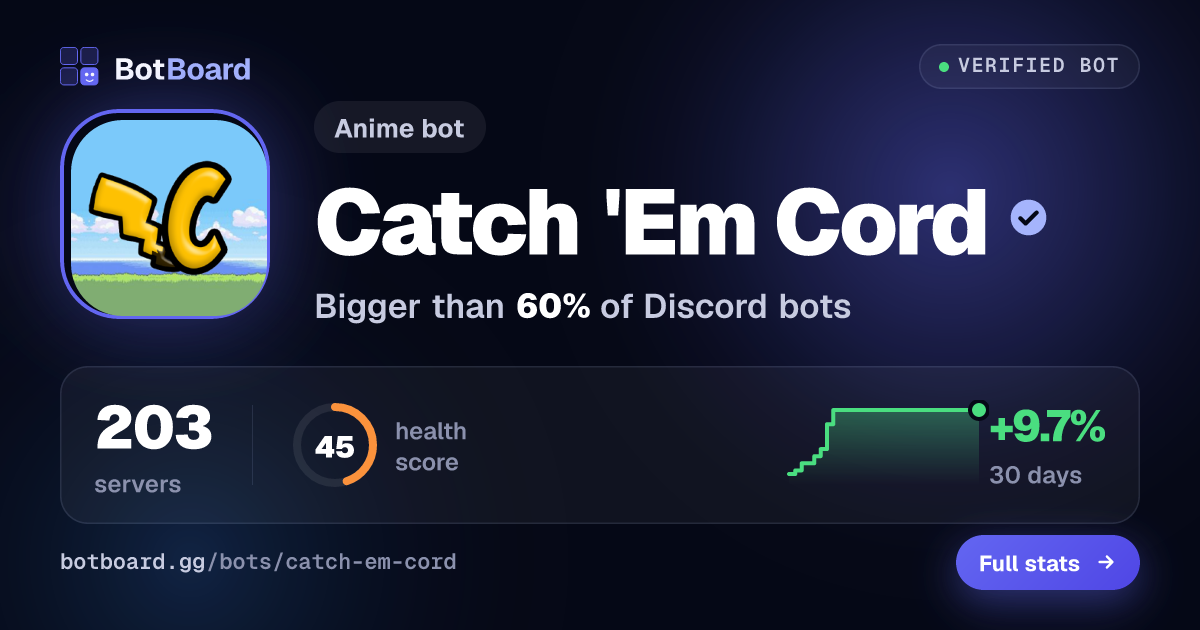 Share card for Catch 'Em Cord