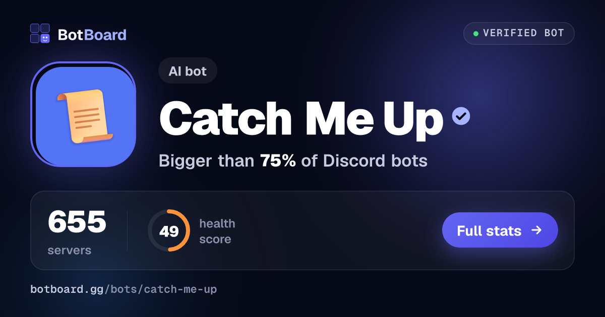 Share card for Catch Me Up