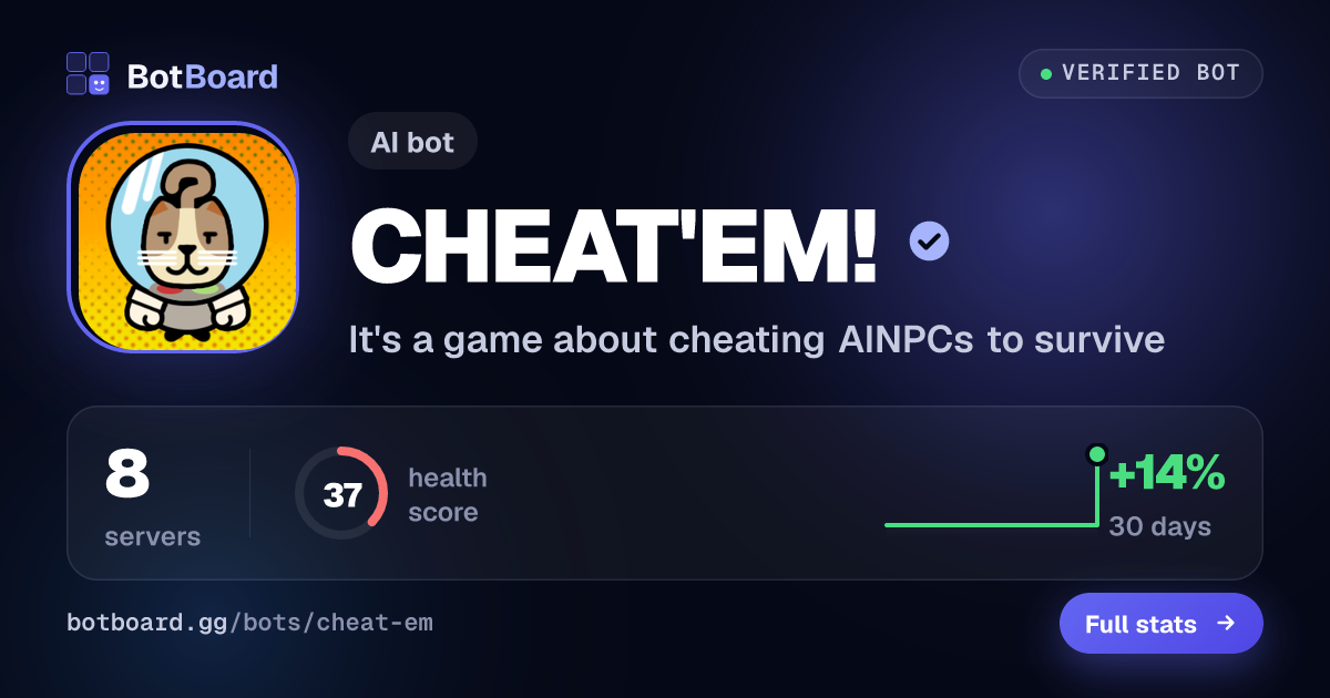 Share card for CHEAT'EM!