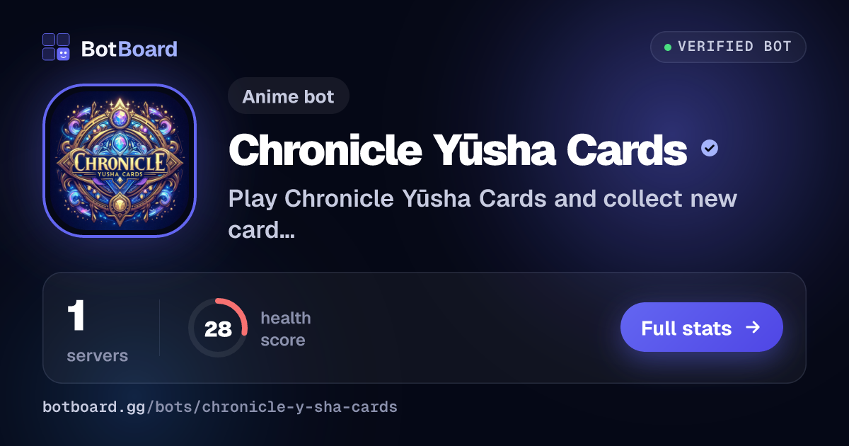 Share card for Chronicle Yūsha Cards