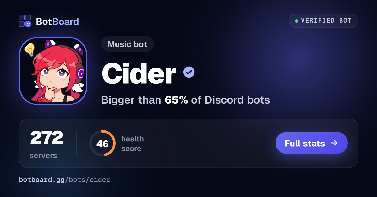 Share card for Cider