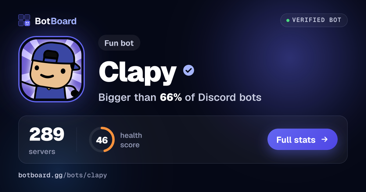 Share card for Clapy