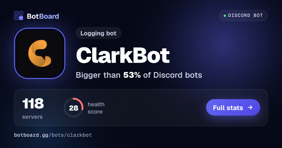 Share card for ClarkBot