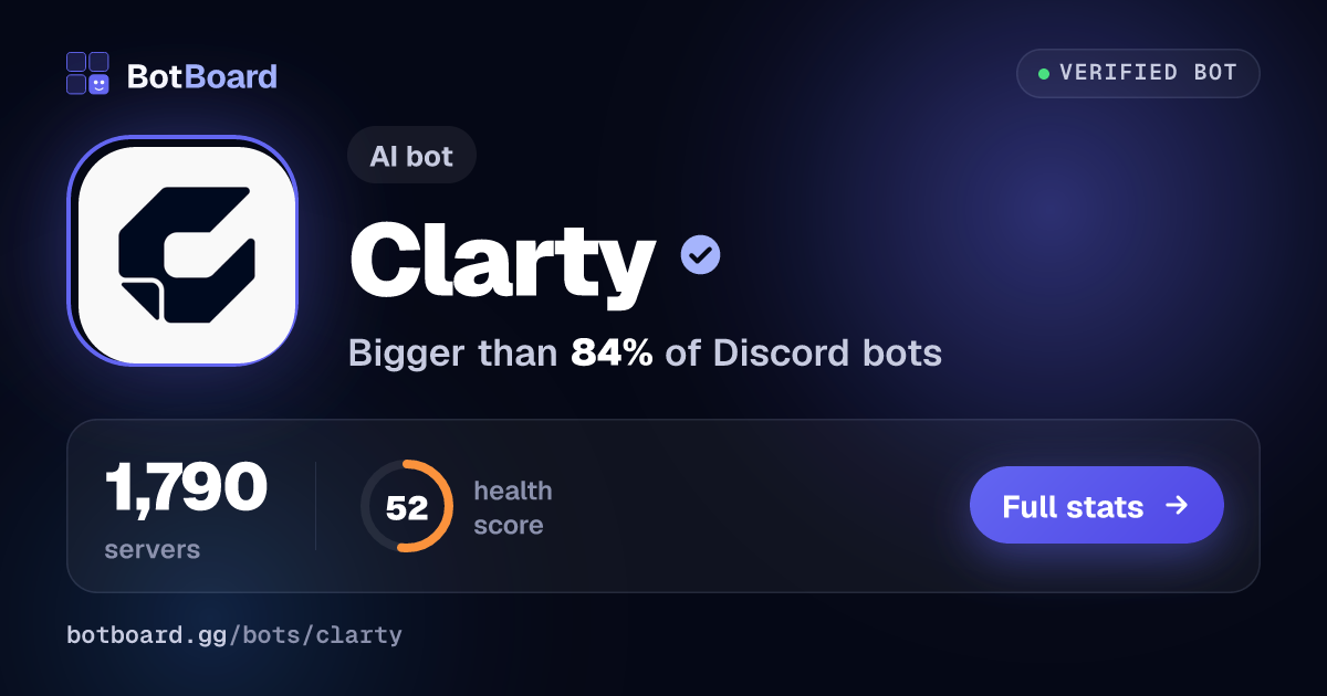 Share card for Clarty
