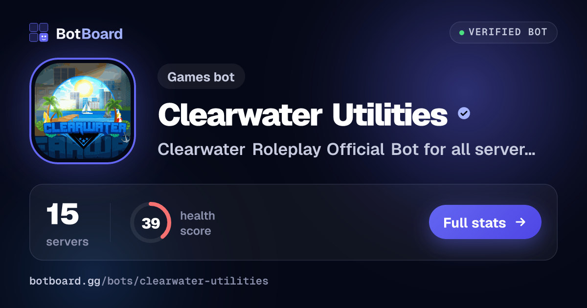 Share card for Clearwater Utilities