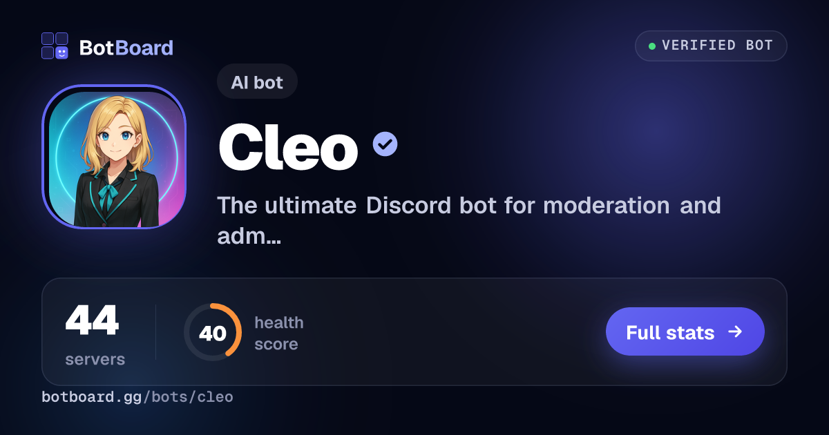 Share card for Cleo