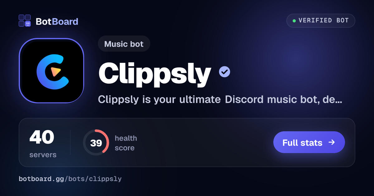 Share card for Clippsly
