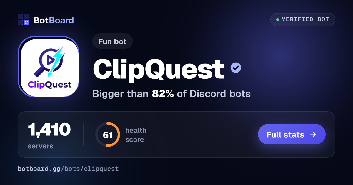 Share card for ClipQuest