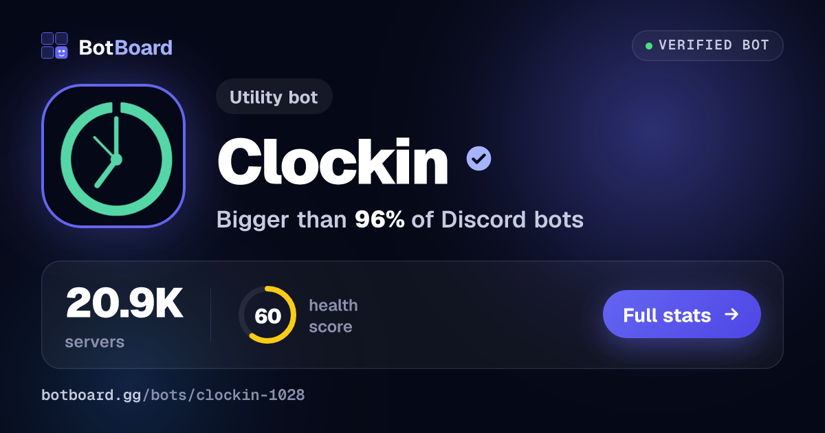 Share card for Clockin