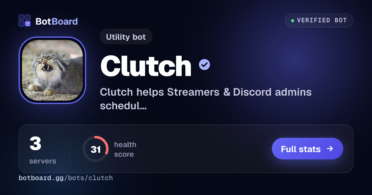 Share card for Clutch