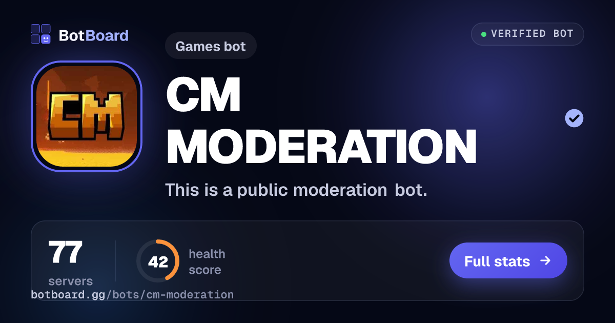 Share card for CM MODERATION