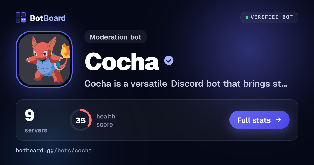 Share card for Cocha