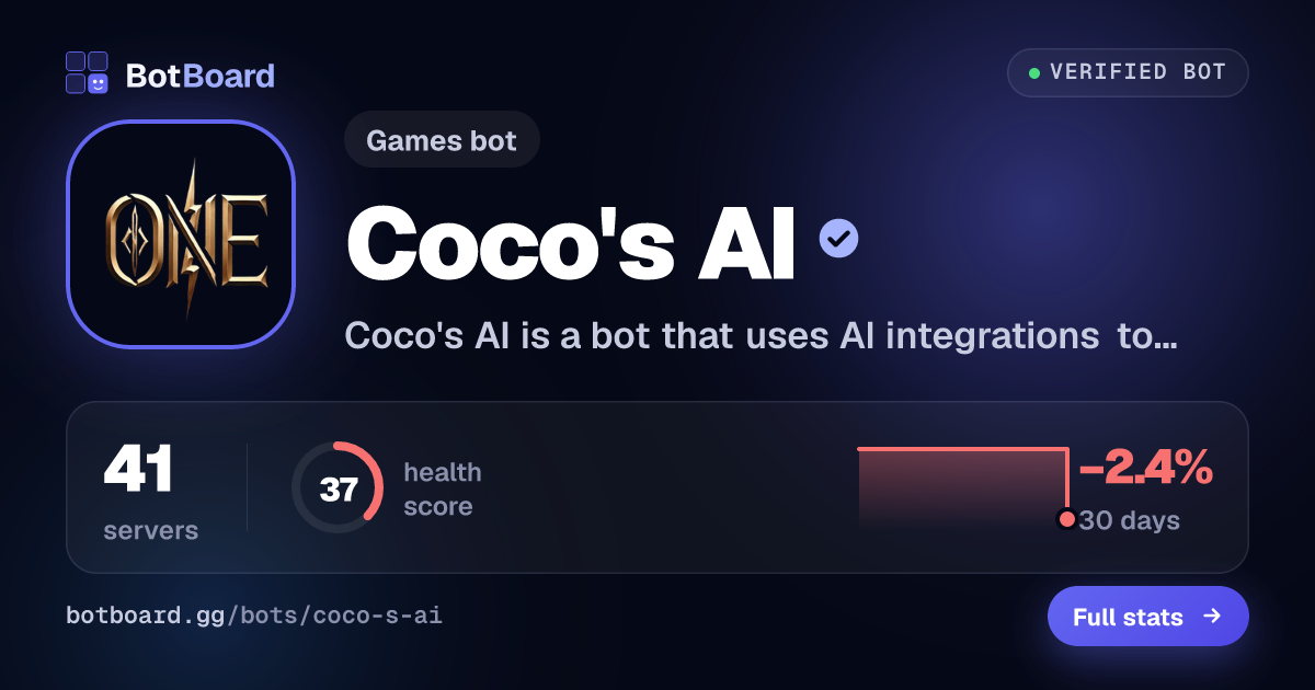 Share card for Coco's AI