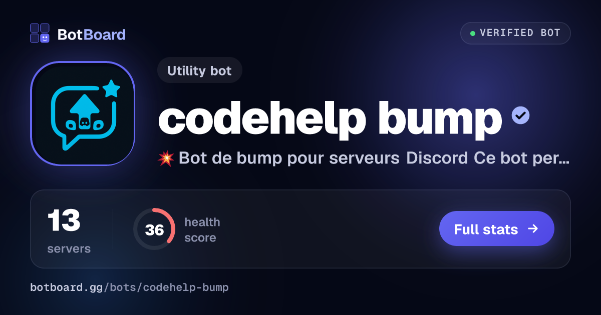 Share card for codehelp bump
