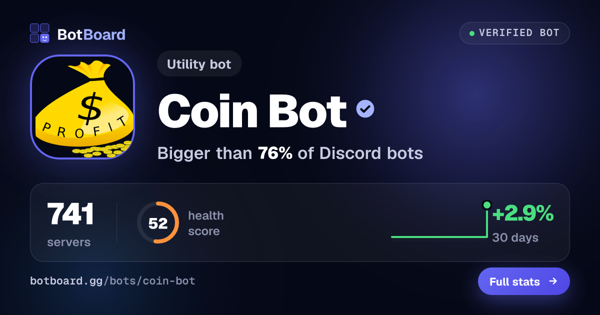 Share card for Coin Bot