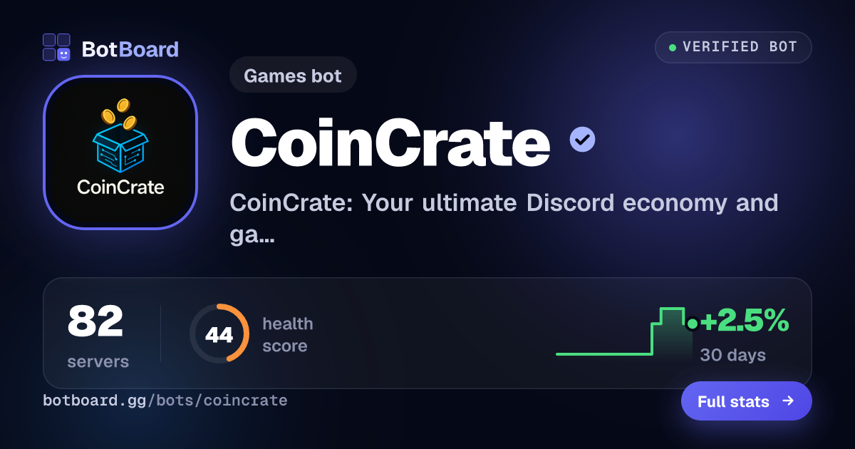 Share card for CoinCrate