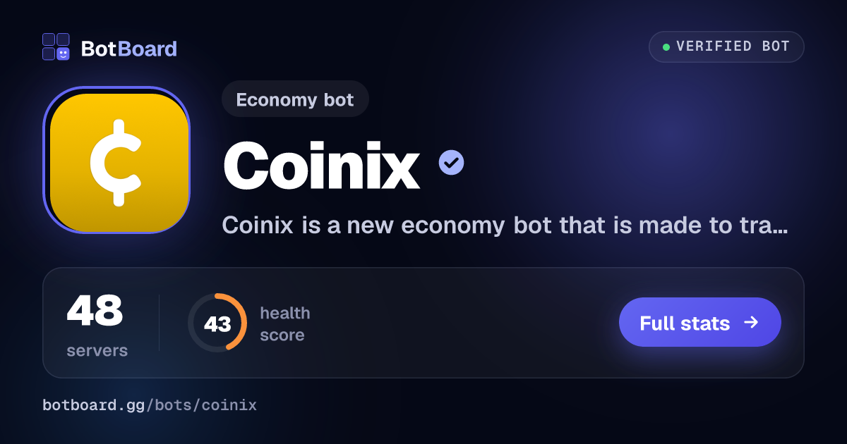 Share card for Coinix