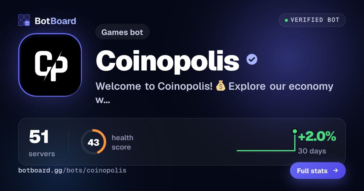 Share card for Coinopolis