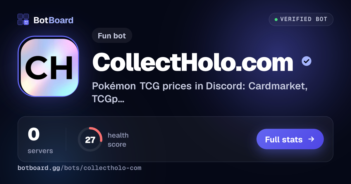Share card for CollectHolo.com