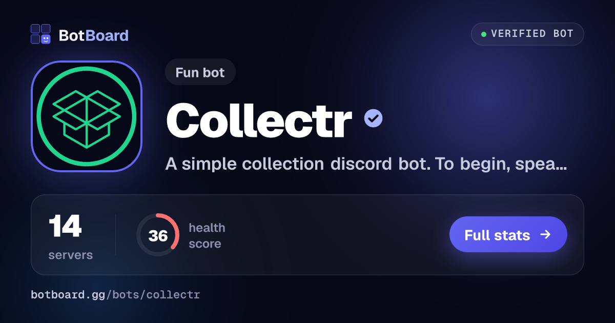 Share card for Collectr