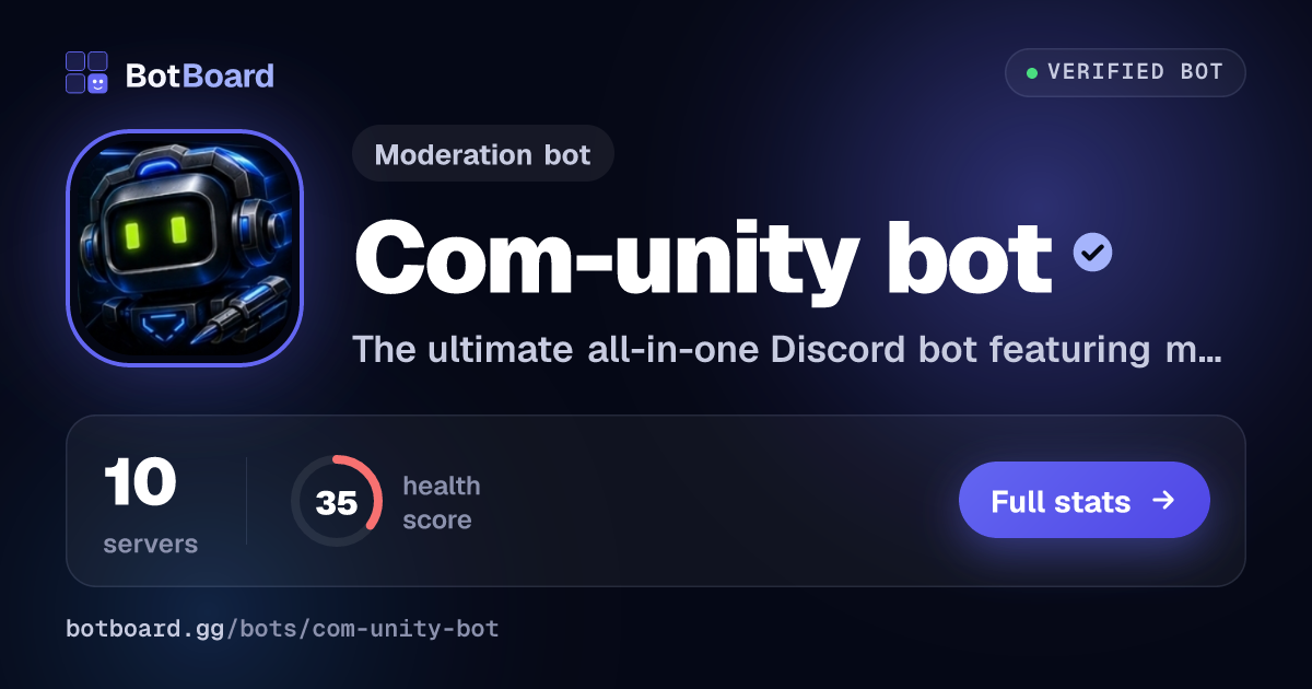 Share card for Com-unity  bot