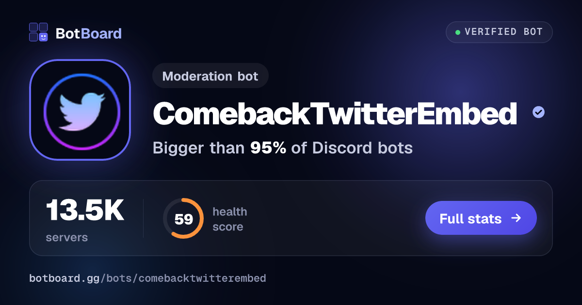 Share card for ComebackTwitterEmbed