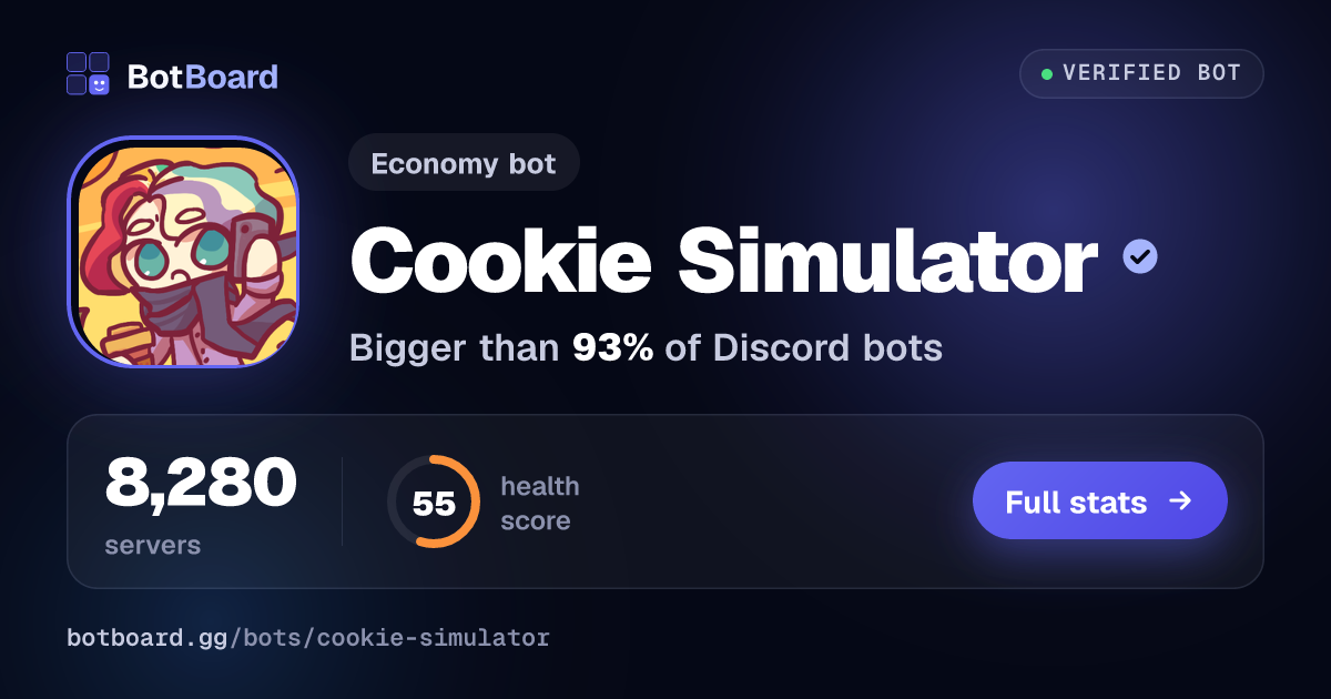 Share card for Cookie Simulator