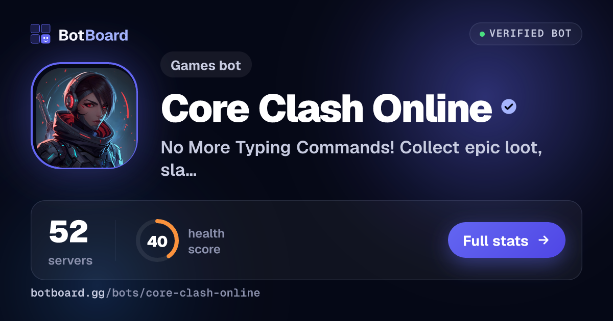 Share card for Core Clash Online
